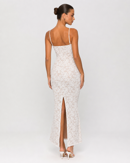 Esperanza | Vestido Largo de Encaje Floral