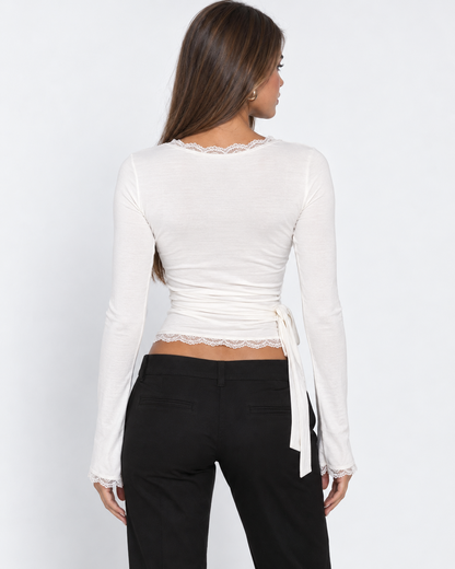 ARIA | Lace Wrap Top 