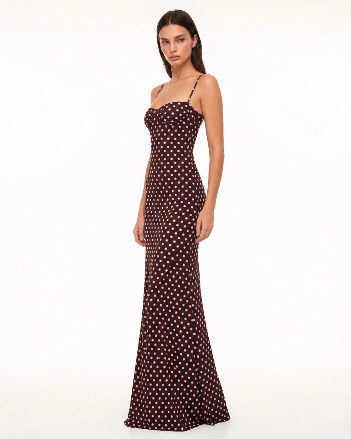 Pilar | Vestido Largo de Lunares con Espalda Abierta