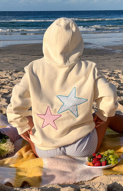 Lucero | Sudadera Oversize con Parches de Estrellas