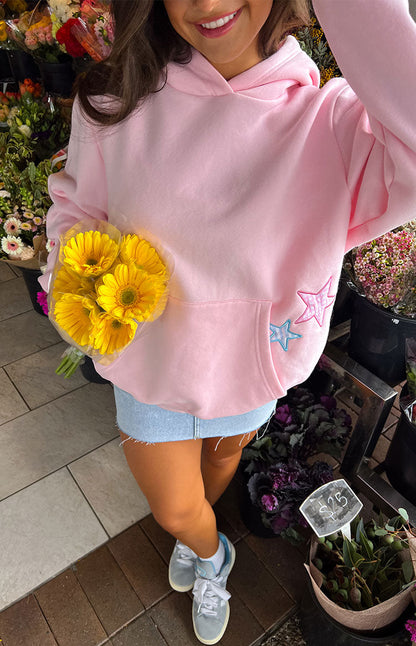 Lucero | Sudadera Oversize con Parches de Estrellas