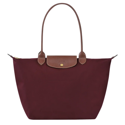 Bolso Plegable de Nailon Premium | Borgoña