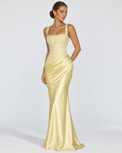 Valeria | Vestido Largo de Satén con Corsé