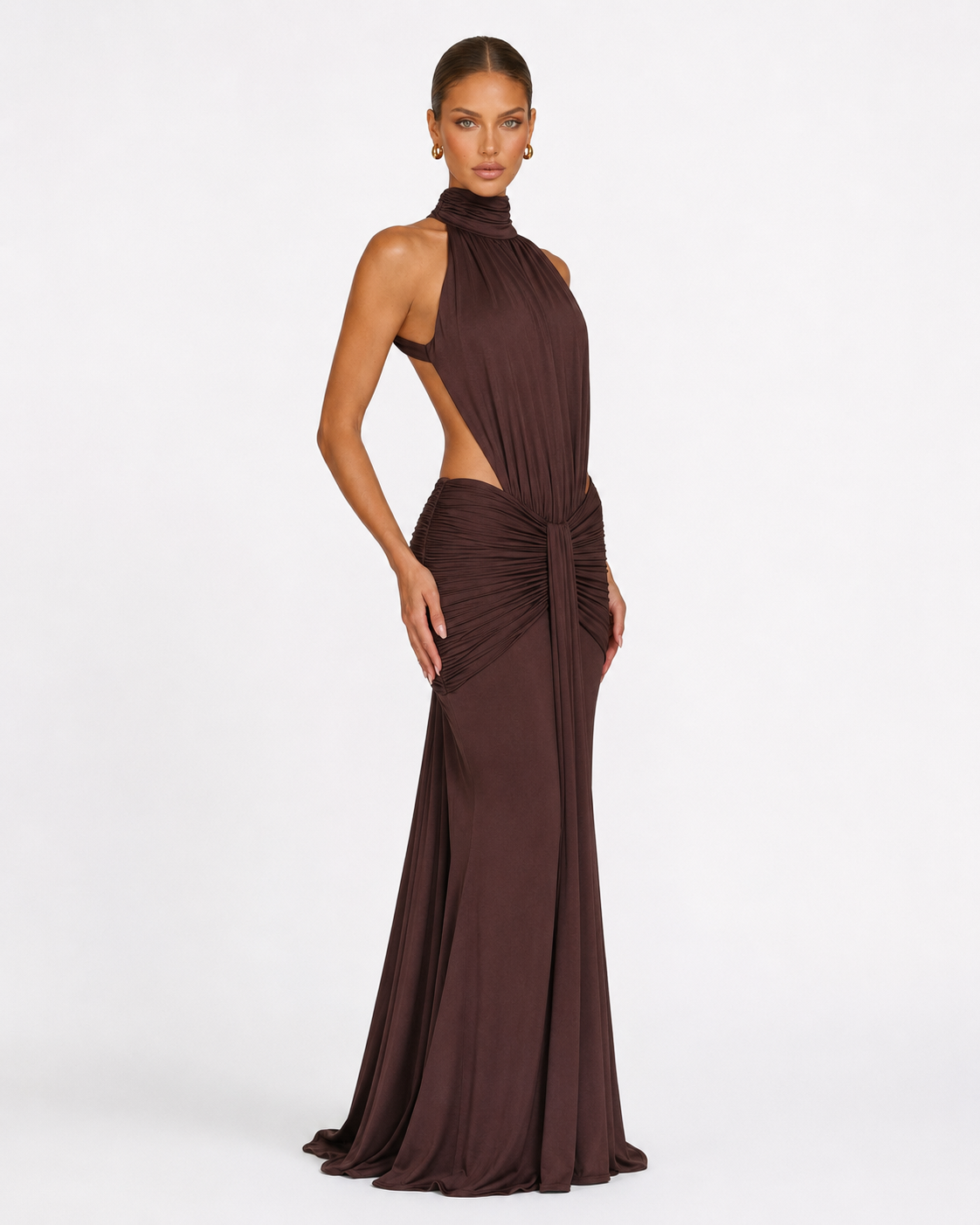 Adriana | Vestido Sirena de Cuello Alto