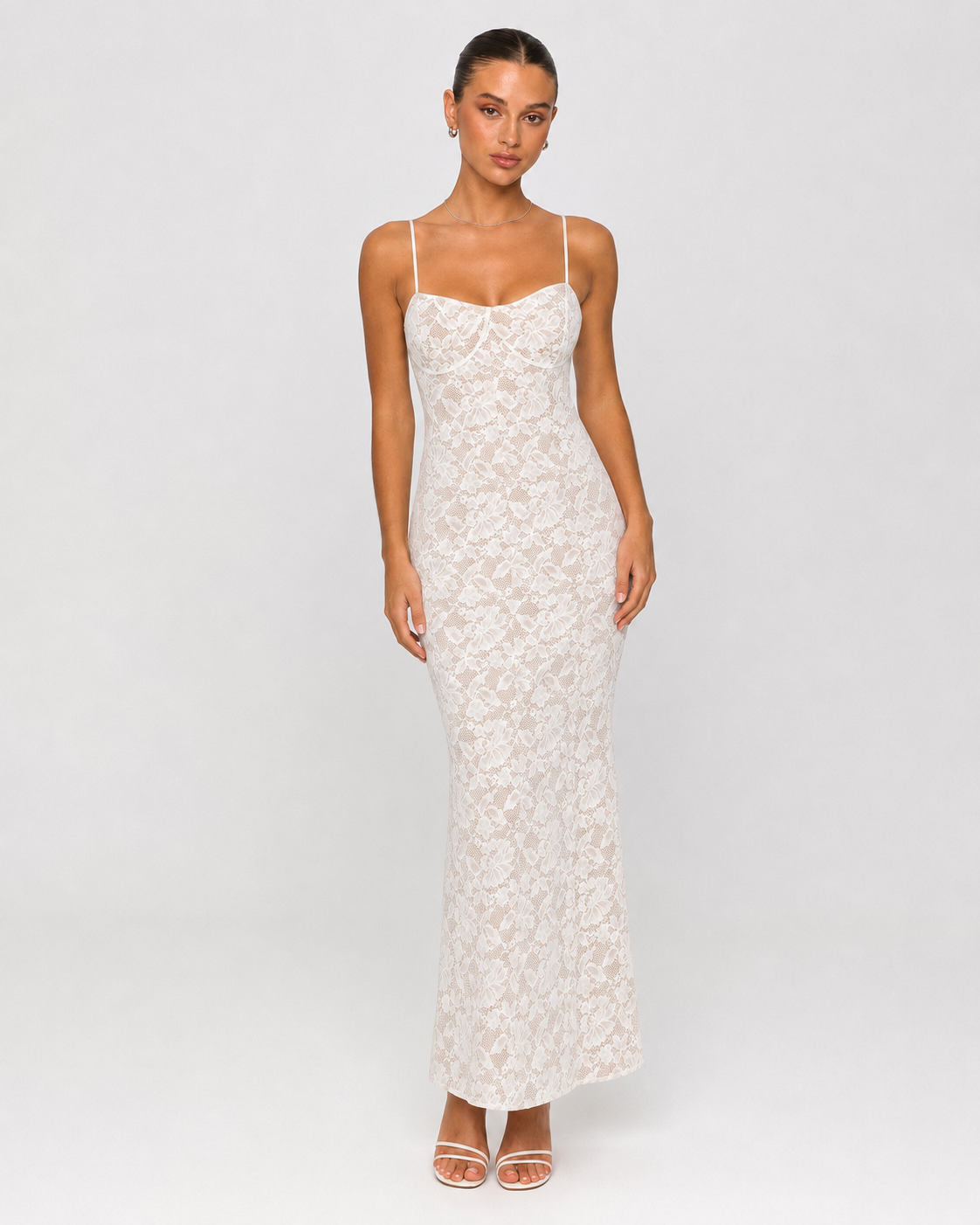 Esperanza | Vestido Largo de Encaje Floral