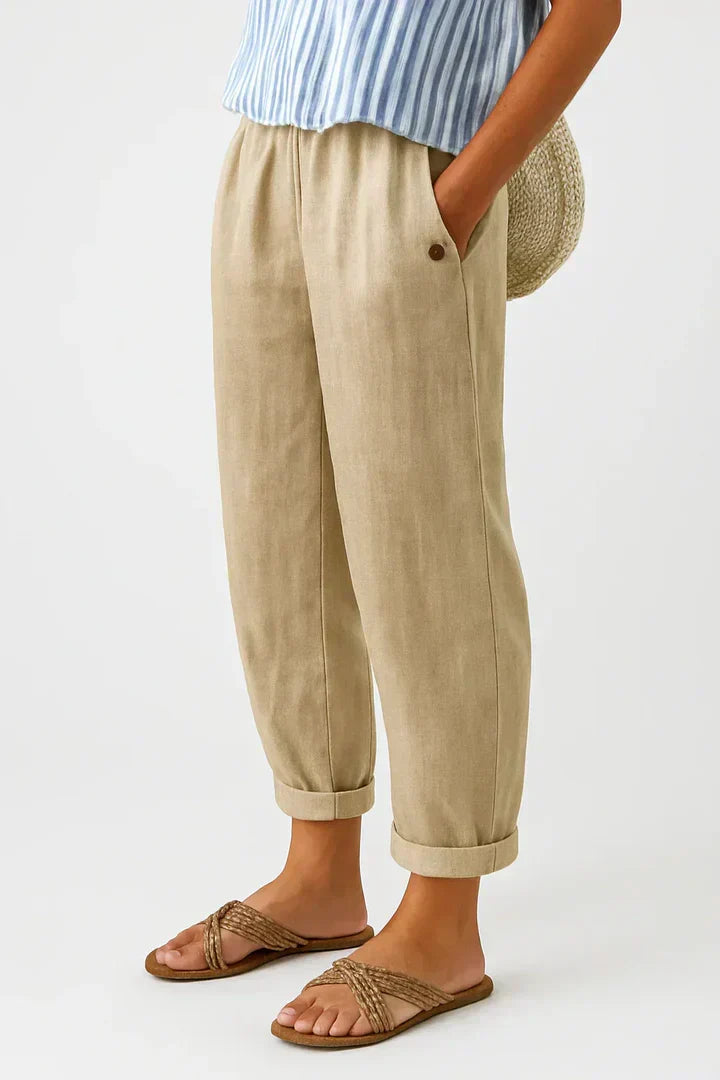 Stella | Pantalón Efecto Lino Atemporal