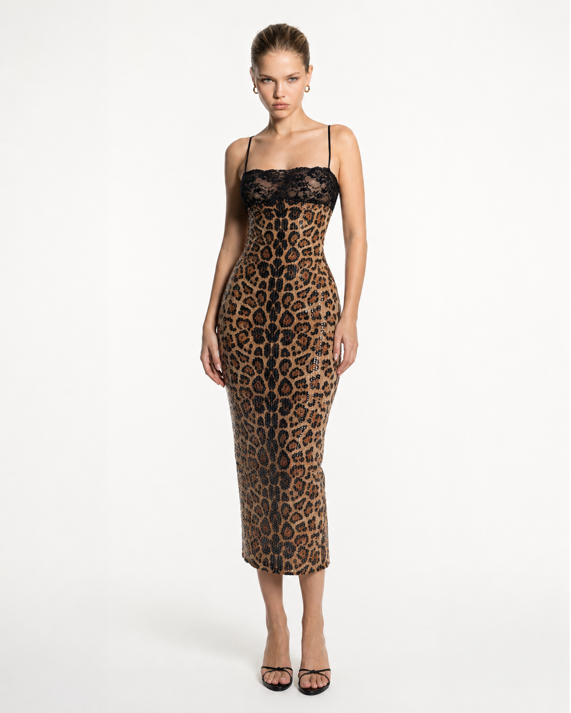 Inés | Vestido de Leopardo con Encaje