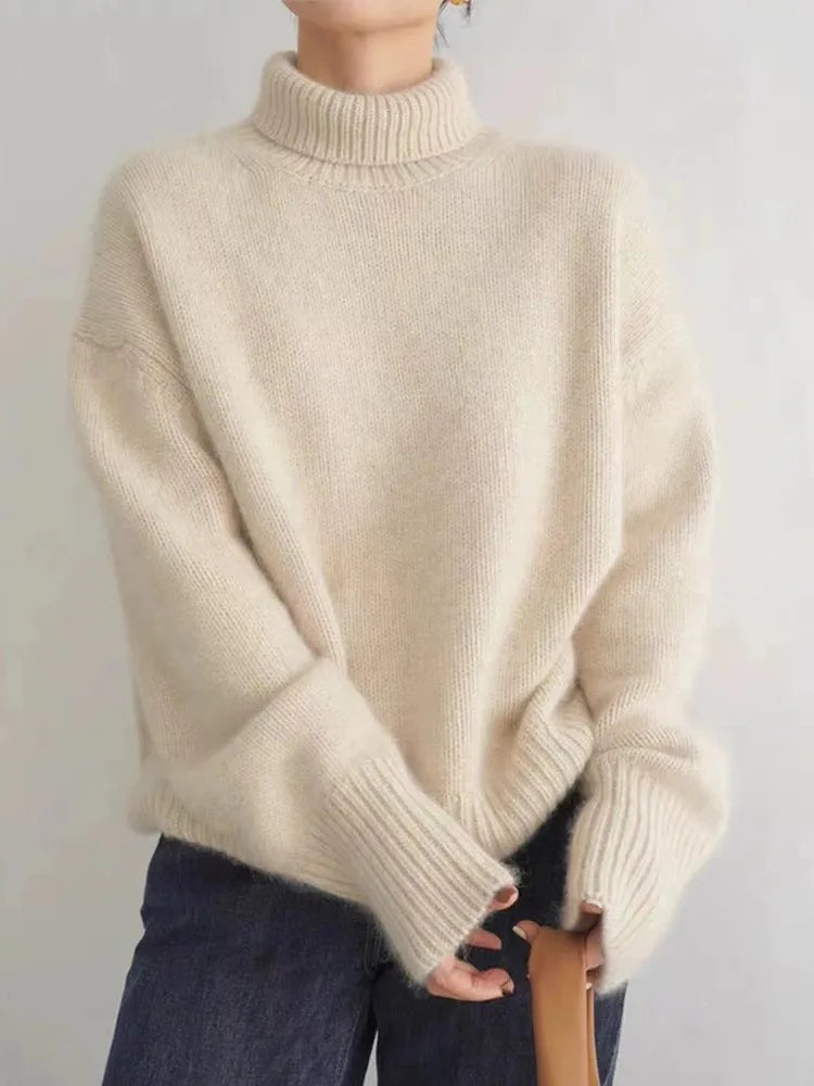 Isaboll | Jersey de Punto Suave de Cuello Alto