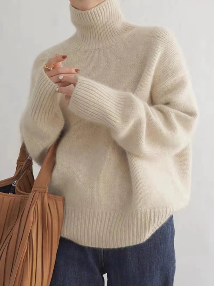 Isaboll | Jersey de Punto Suave de Cuello Alto