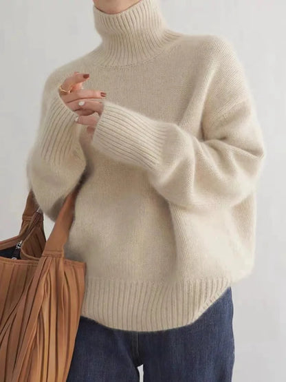 Isaboll | Jersey de Punto Suave de Cuello Alto