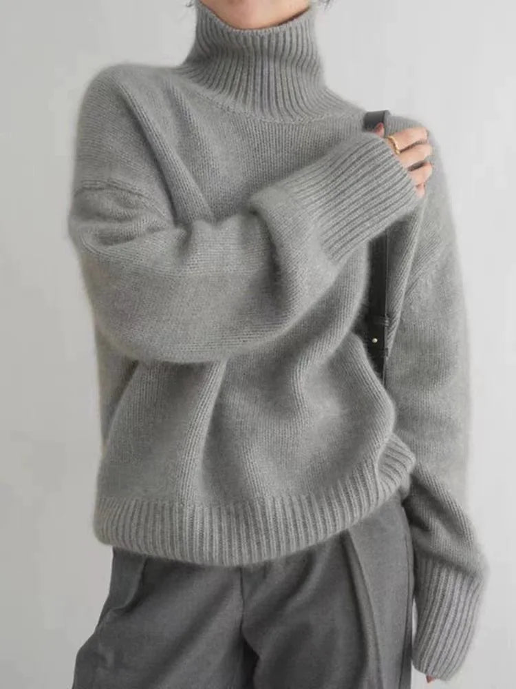 Isaboll | Jersey de Punto Suave de Cuello Alto