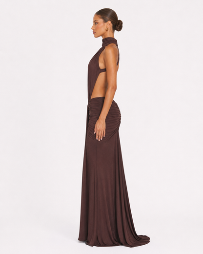 Adriana | Vestido Sirena de Cuello Alto