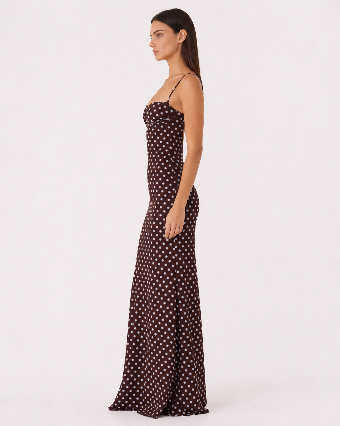 Pilar | Vestido Largo de Lunares con Espalda Abierta