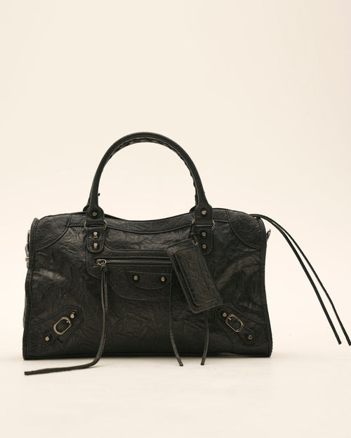 Bolso de Piel con Cremallera - Grande