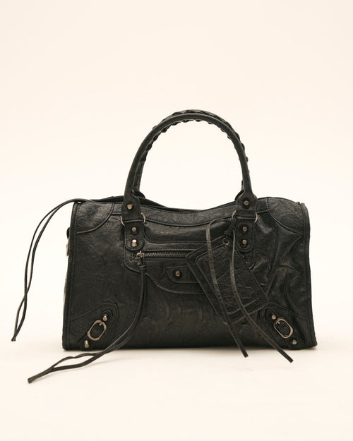 Bolso de Piel con Cremallera - Mediano