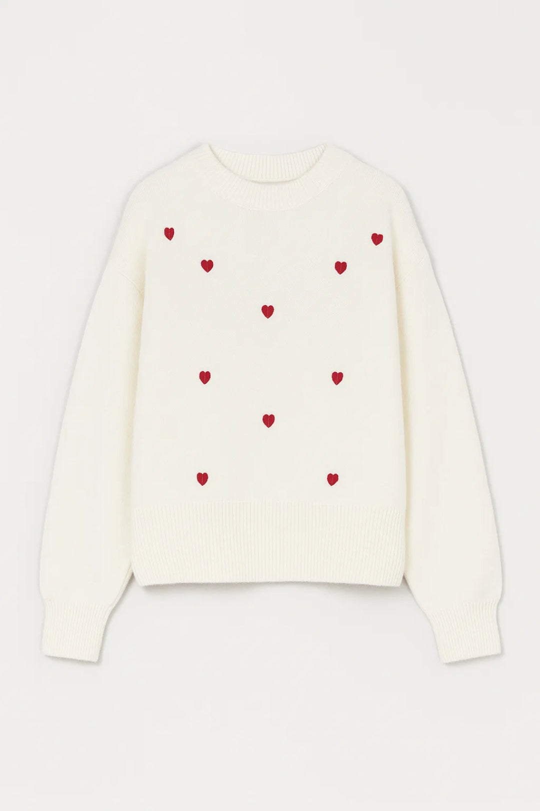 Romilly | Jersey Blanco con Corazón Rojo