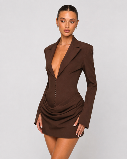 Lara | Vestido Corto Estilo Blazer con Corsé