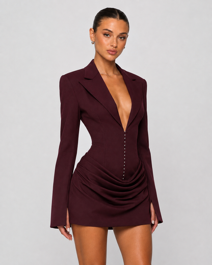 Lara | Vestido Corto Estilo Blazer con Corsé