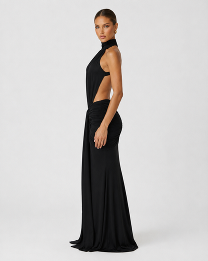 Adriana | Vestido Sirena de Cuello Alto