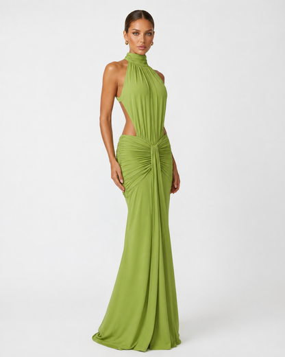 Adriana | Vestido Sirena de Cuello Alto