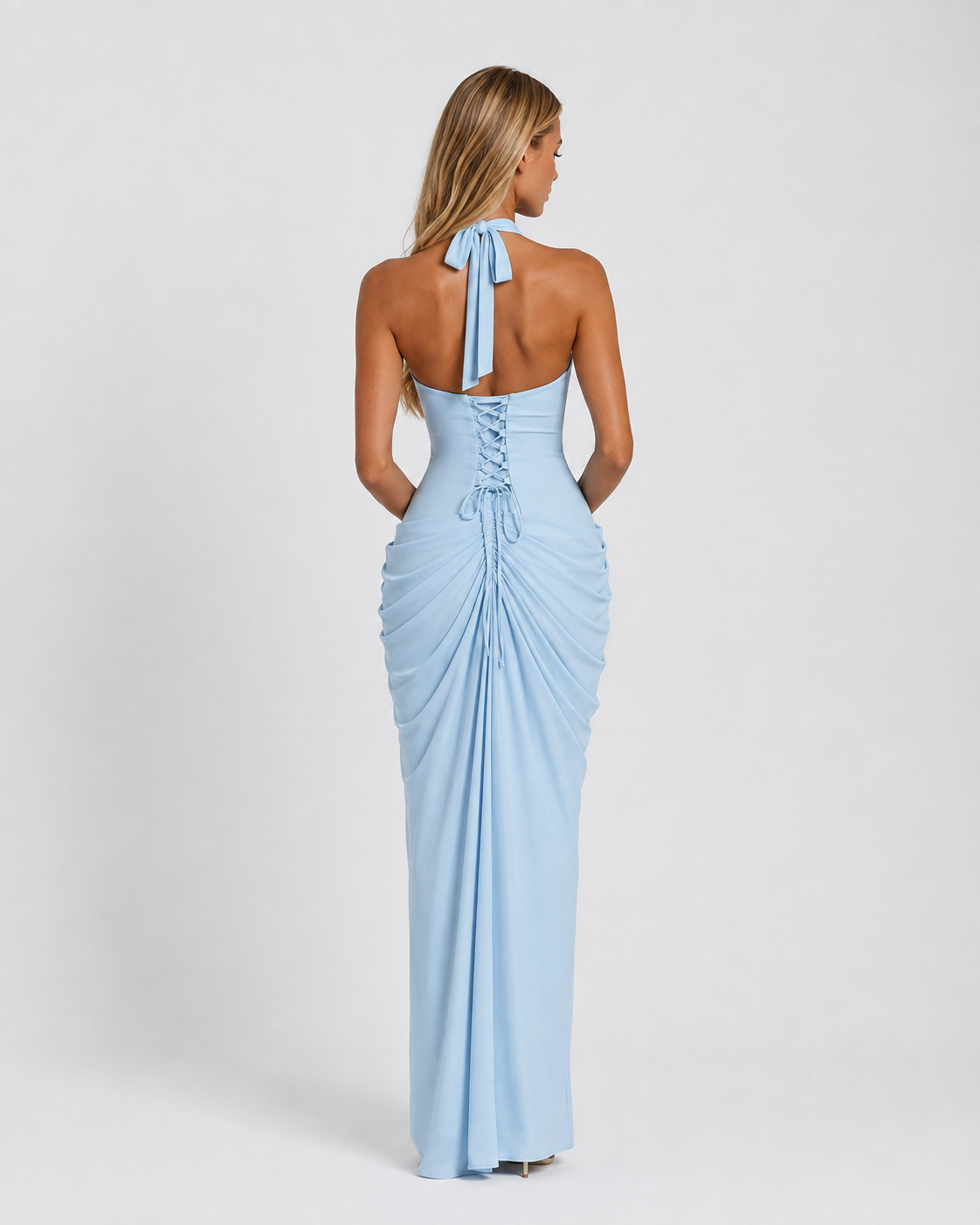 Claudia | Vestido Largo Halter con Abertura