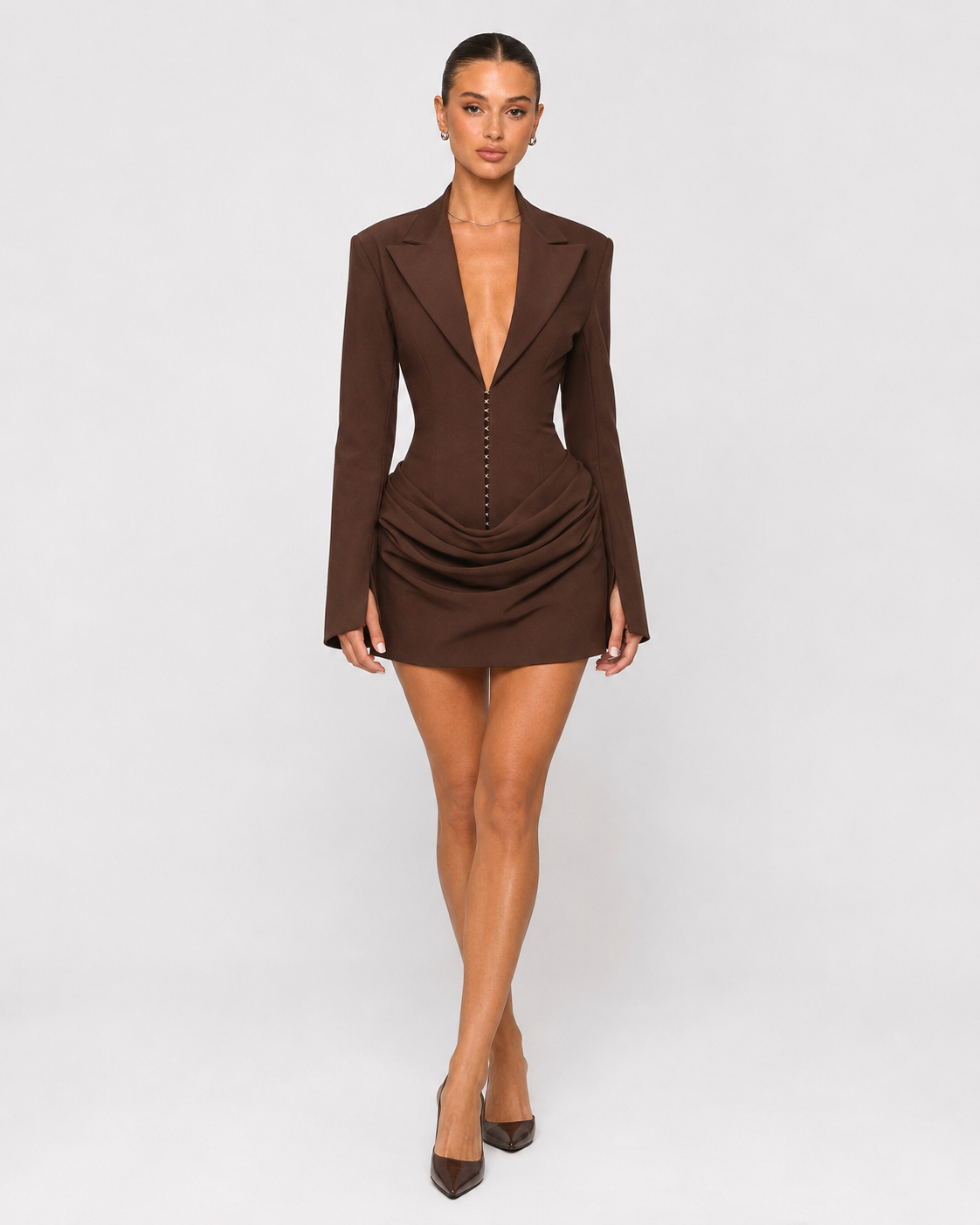 Lara | Vestido Corto Estilo Blazer con Corsé