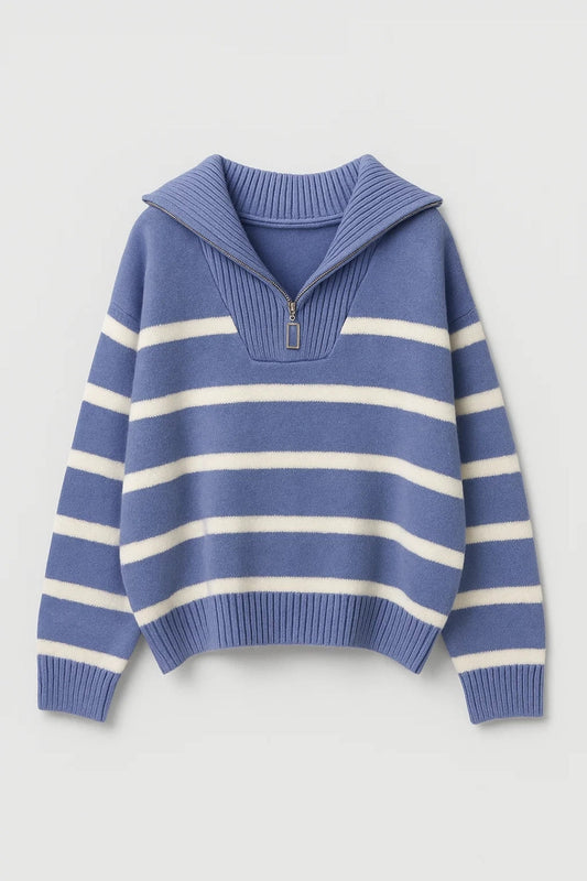 Kairis | Jersey de Rayas con Cuello con Cremallera