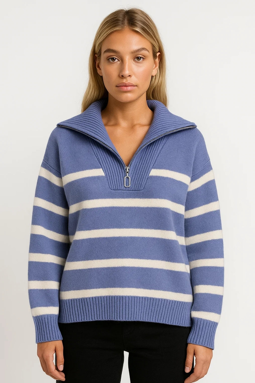 Kairis | Jersey de Rayas con Cuello con Cremallera