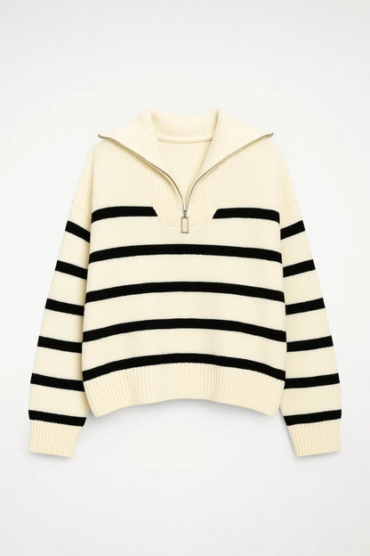 Kairis | Jersey de Rayas con Cuello con Cremallera
