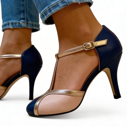 Zapato de Tacón Ortopédico con Tira Lateral
