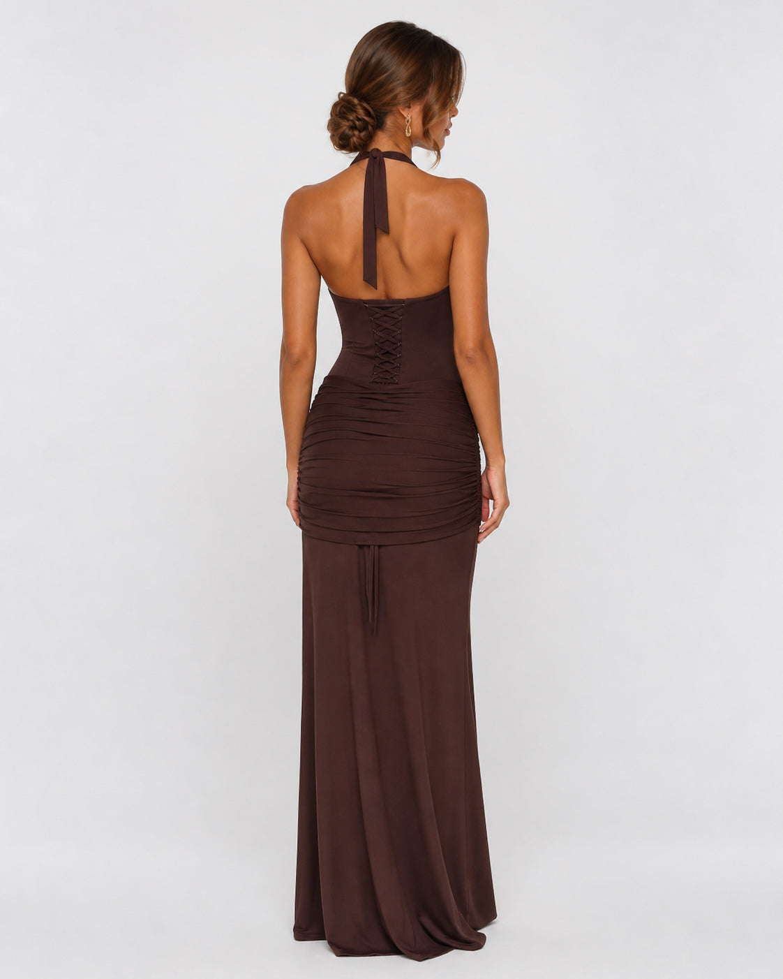 Martina | Vestido Largo Halter con Escote Corazón