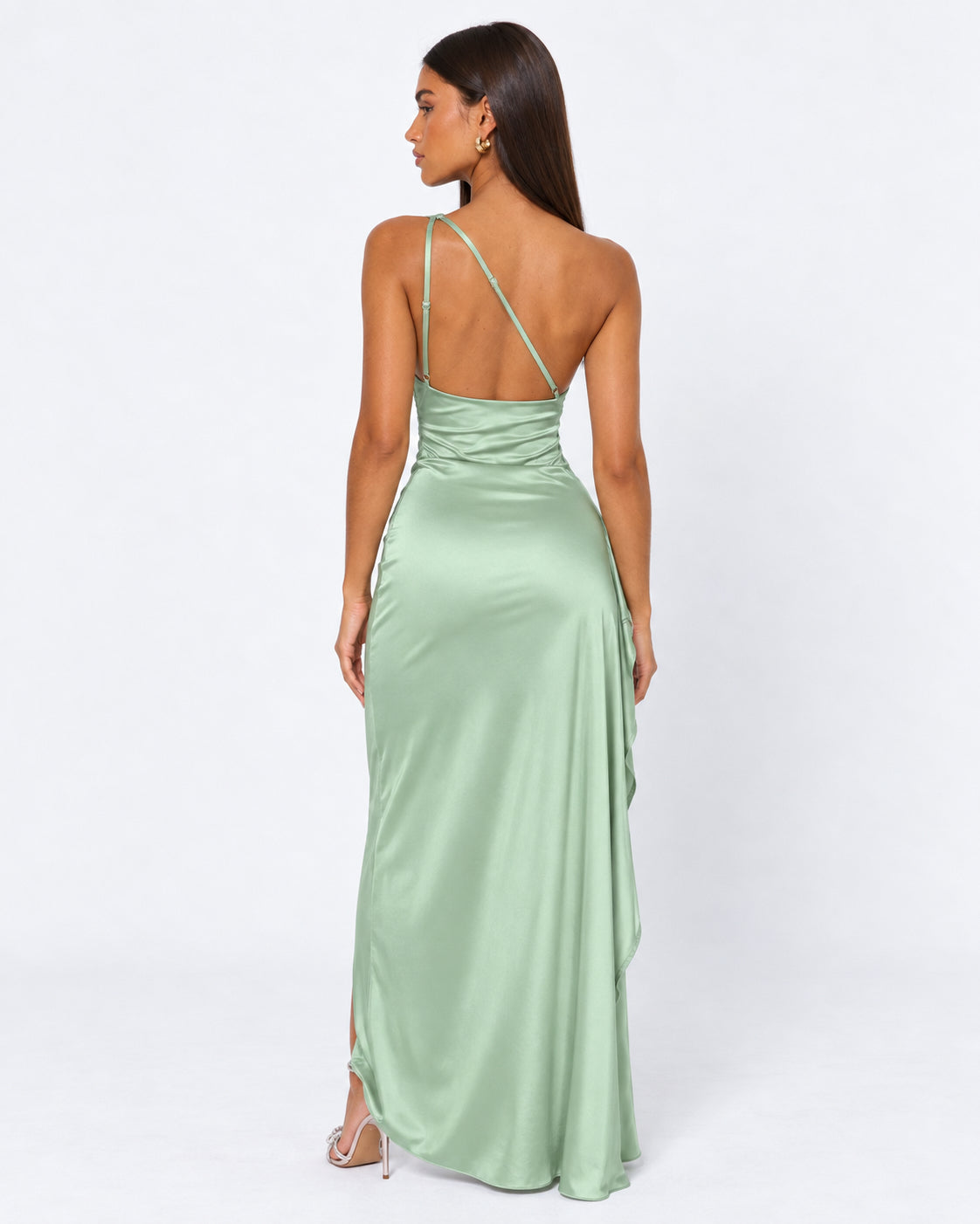Noelia | Vestido Largo de Satén de un Hombro