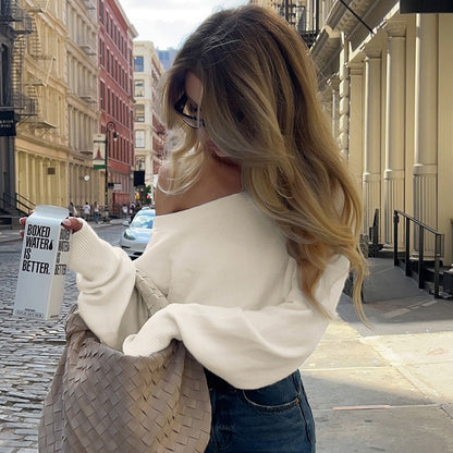 Salomé | Jersey de Punto Suave con Hombros Caídos