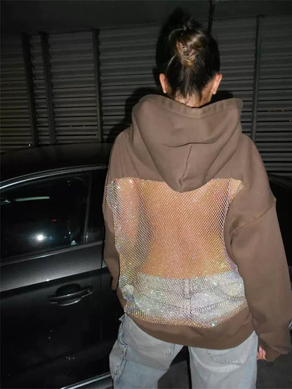 Luz | Sudadera con Espalda de Malla Brillante
