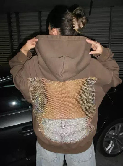 Luz | Sudadera con Espalda de Malla Brillante