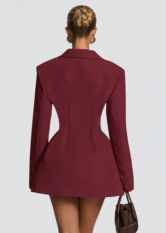 Cayetana | Vestido Corto Blazer con Escote Profundo