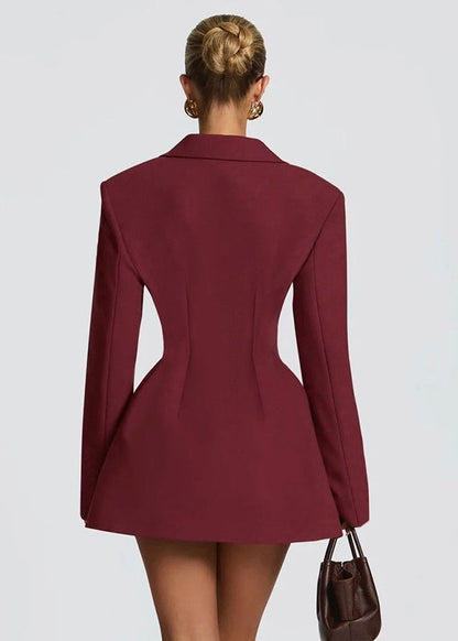 Cayetana | Vestido Corto Blazer con Escote Profundo