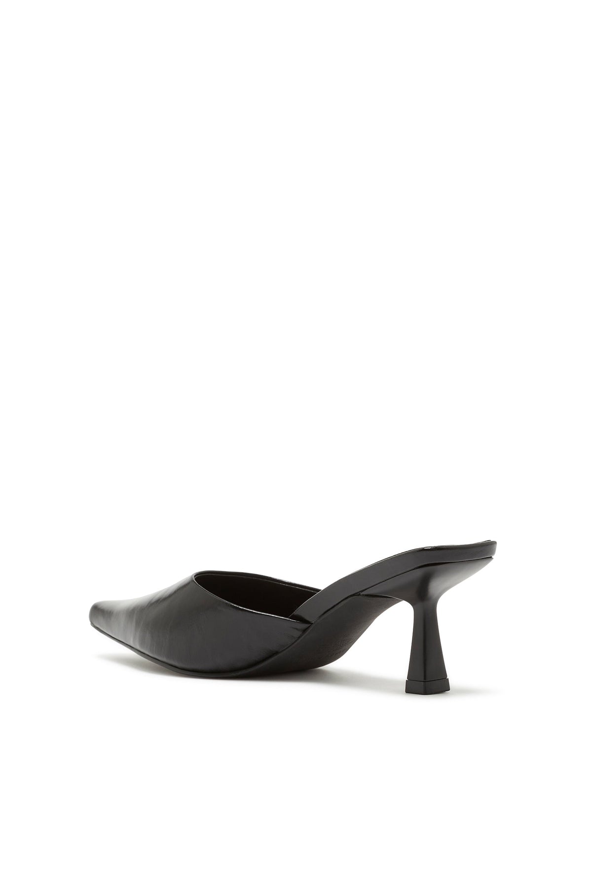 Zapato de Tacón de Piel Brillante Negro