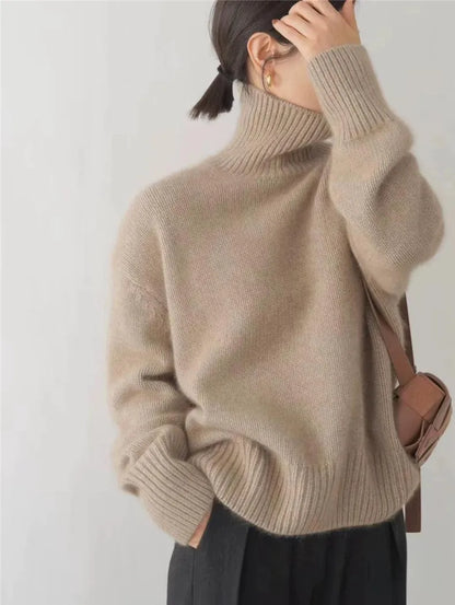 Isaboll | Jersey de Punto Suave de Cuello Alto