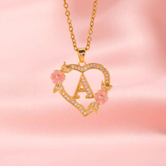 Collar | Inicial con Charm Floral