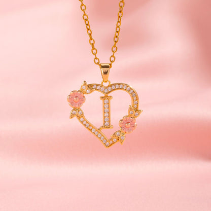 Collar | Inicial con Charm Floral