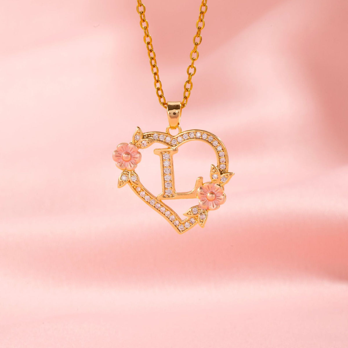 Collar | Inicial con Charm Floral