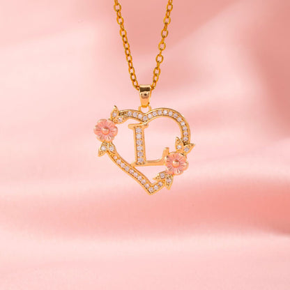 Collar | Inicial con Charm Floral