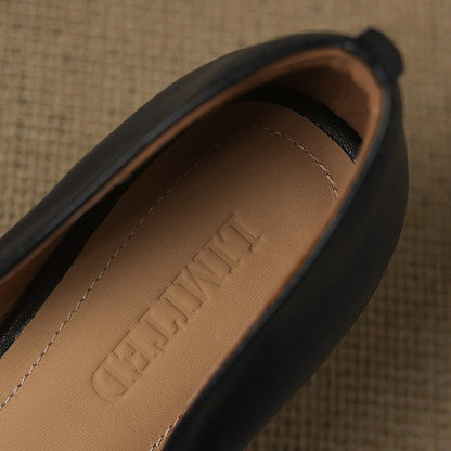 Zapato de Salón de Piel con Punta Fina
