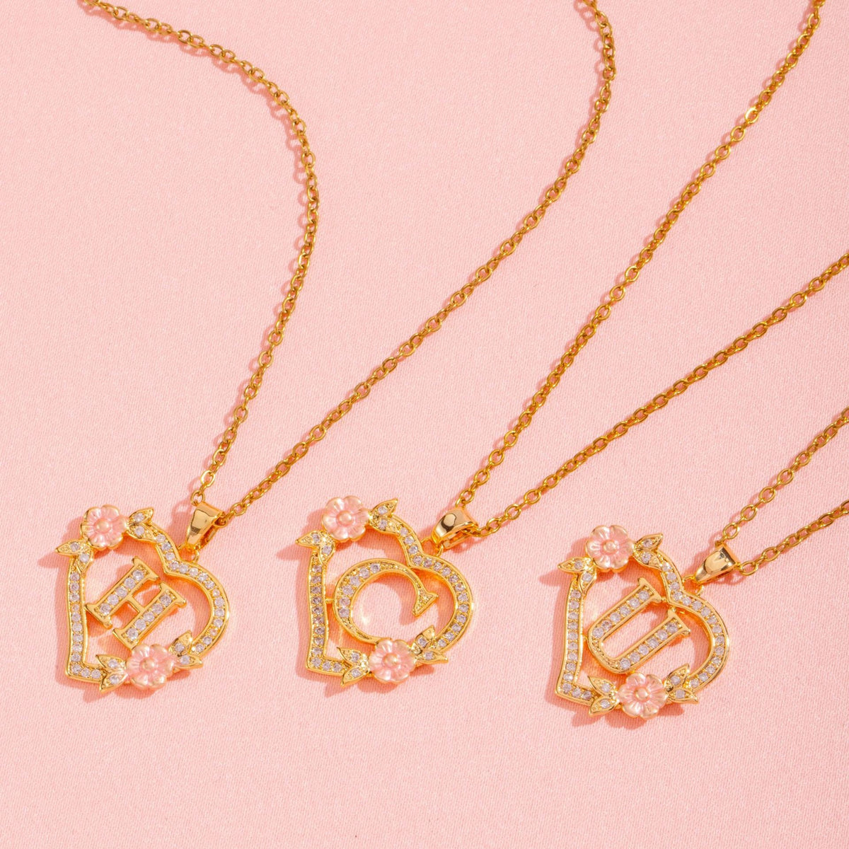 Collar | Inicial con Charm Floral