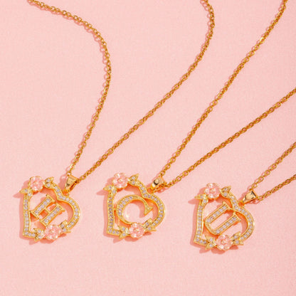 Collar | Inicial con Charm Floral