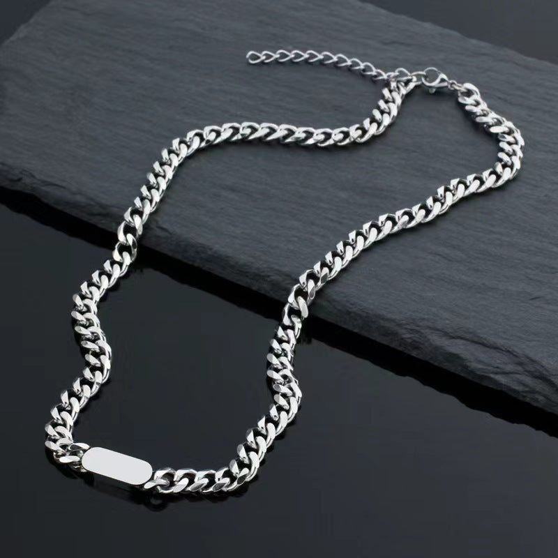 Collar | Cadena Cubana con Placa