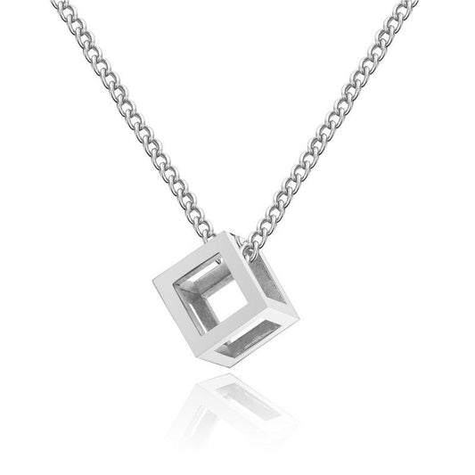 Collar | Colgante de Cubo Hueco