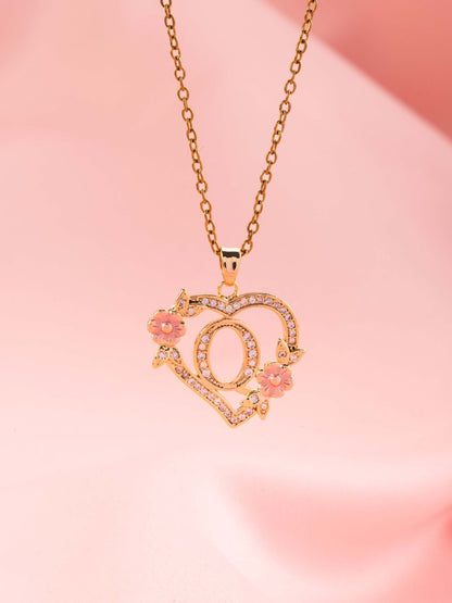 Collar | Inicial con Charm Floral