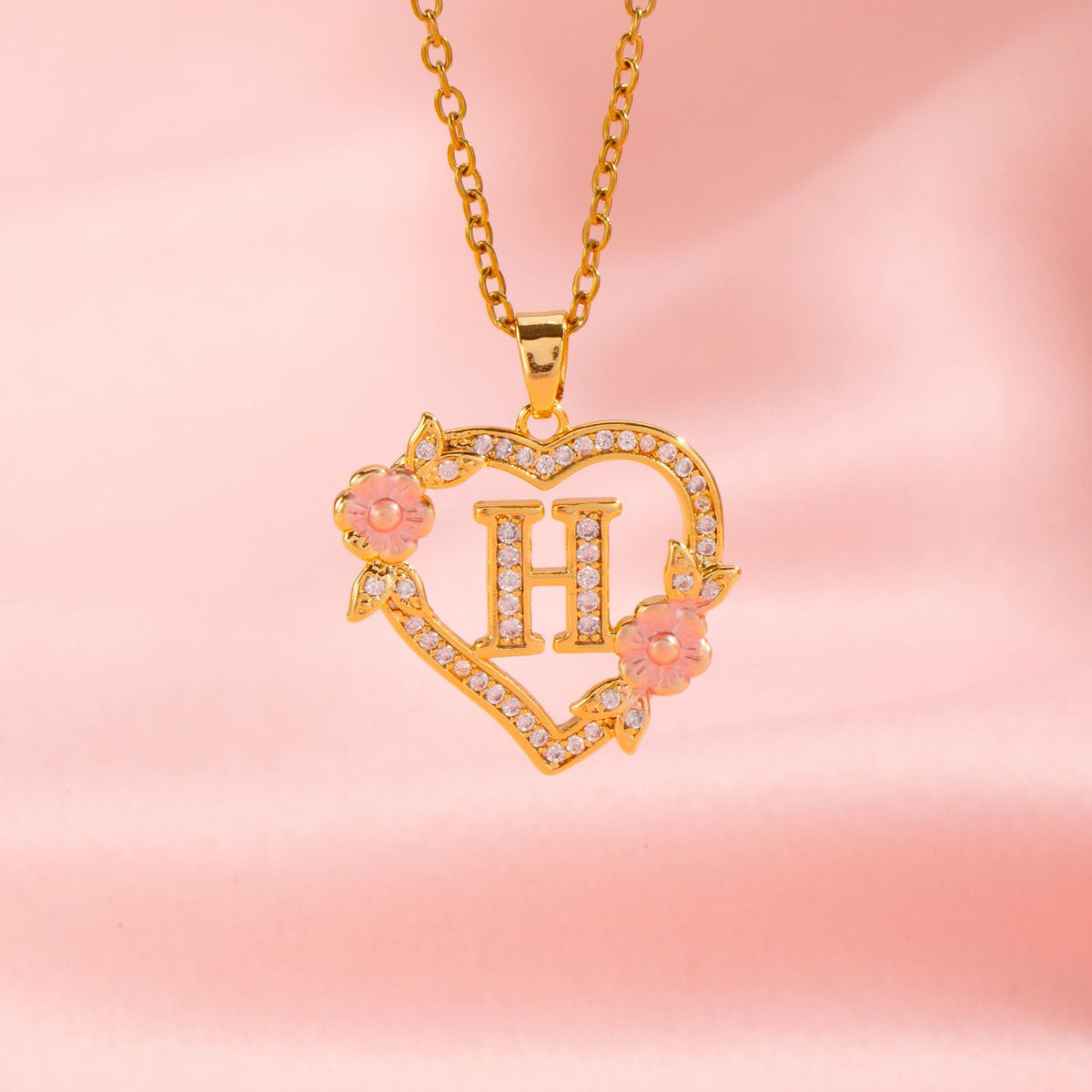Collar | Inicial con Charm Floral